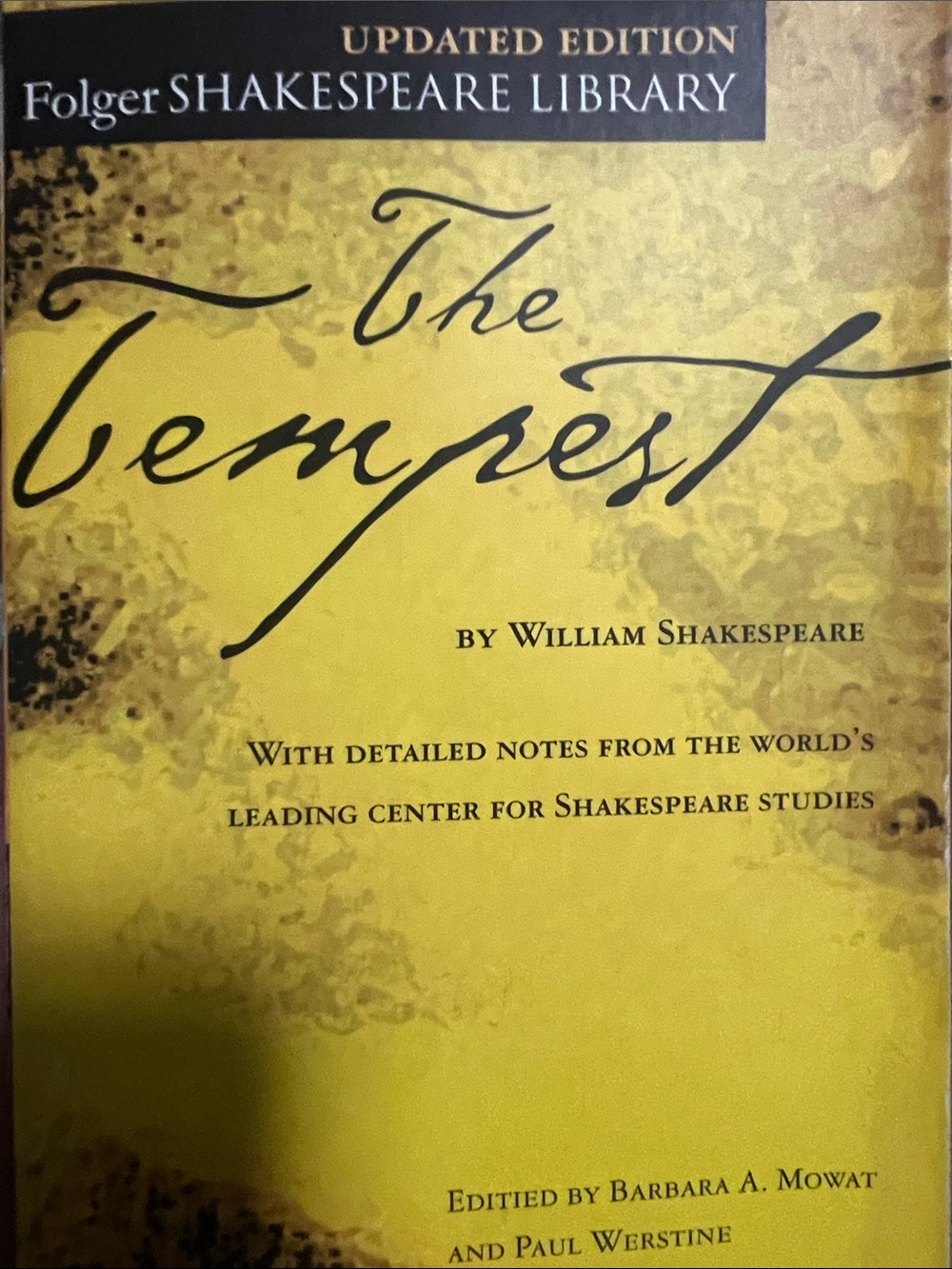 Folger Shakespeare Library The Tempest Paperback - Yellow Cover